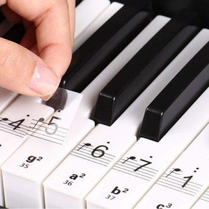 Piano Keyboard Accessories Removable Note Stickers Up To 61 / 88 Set