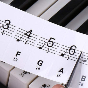 Piano Keyboard Accessories Removable Note Stickers Up To 61 / 88 Set