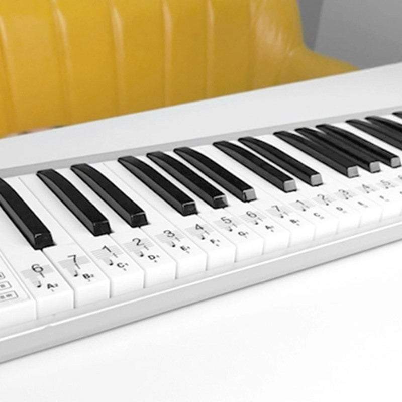 Piano Keyboard Accessories Removable Note Stickers Up To 61 / 88 Set