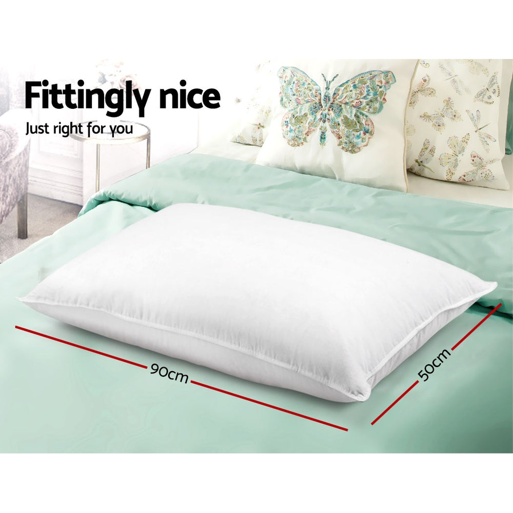 Giselle Bedding King Size 4 Pack Pillow Medium*2 Firm*2 Microfibre Fiiling