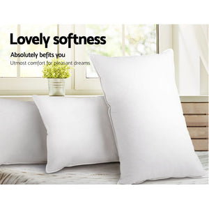 Giselle Bedding King Size 4 Pack Pillow Medium*2 Firm*2 Microfibre Fiiling