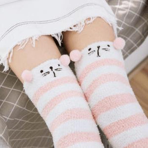 Pink Cat Thigh Highs