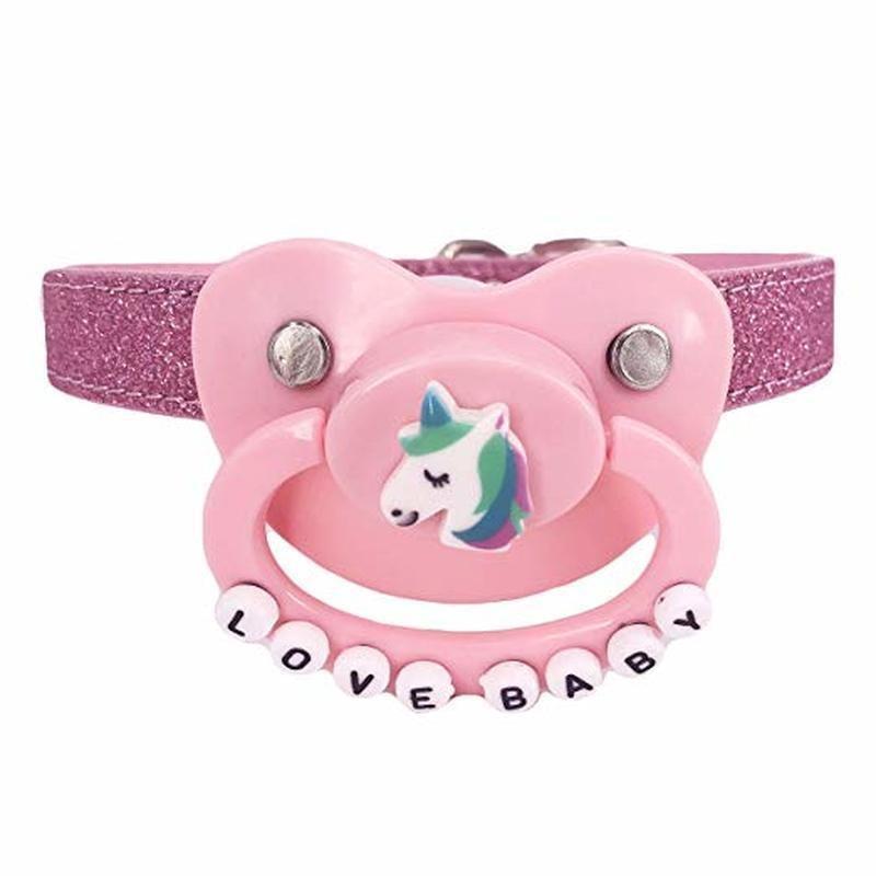 House Of Dasein Pink Glitter Pacifier Gag Ddlg Abdl Littles Play