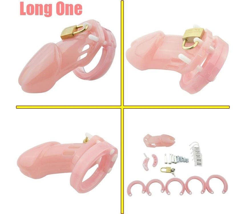 Plastic Male Chastity Locking Cock Cage Bondage Kink Fetish Restraints