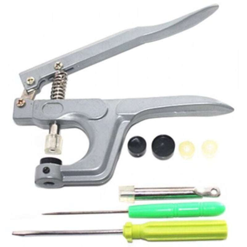 Plastic Snap Button Hand Pressure Pliers Silver