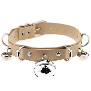 House Of Dasein Pleather Cat Bell Collar Kitten Play Adjustable Leather Bondage Bdsm