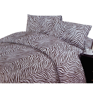 Polyester Cotton Zebra Quilt Cover Set Double