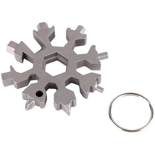 Tool Portable 18 In Multi Function Snowflake Card Silver