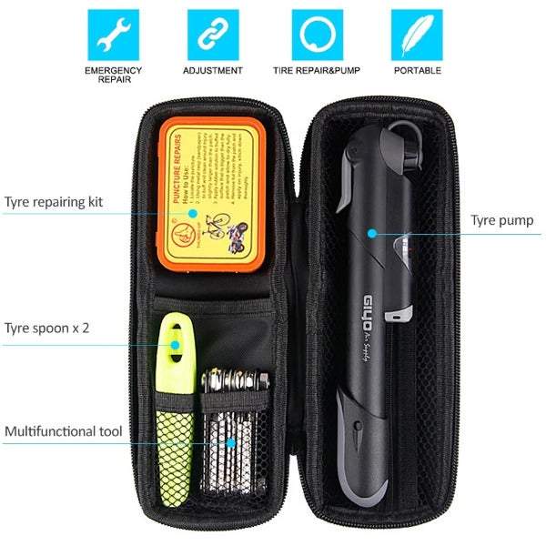 Hod Health And Home Bike Tools Maintenance Portable Repair Toolbox Bicycle Tire Fixing With Pump Multi Function