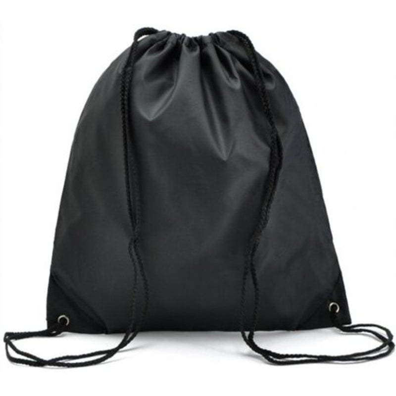 Portable Canvas Nylon Drawstring Storage Bag Black