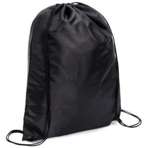 Portable Canvas Nylon Drawstring Storage Bag Black