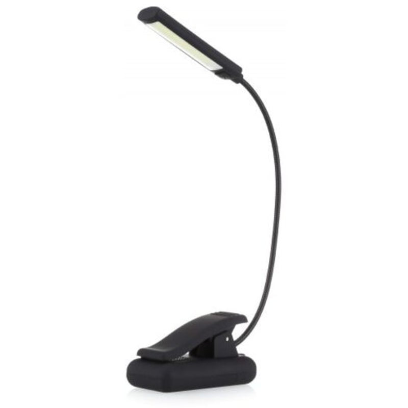 Portable Clip On Book Lamp Flexible Light For Kids Reading Black