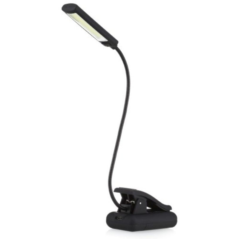 Portable Clip On Book Lamp Flexible Light For Kids Reading Black