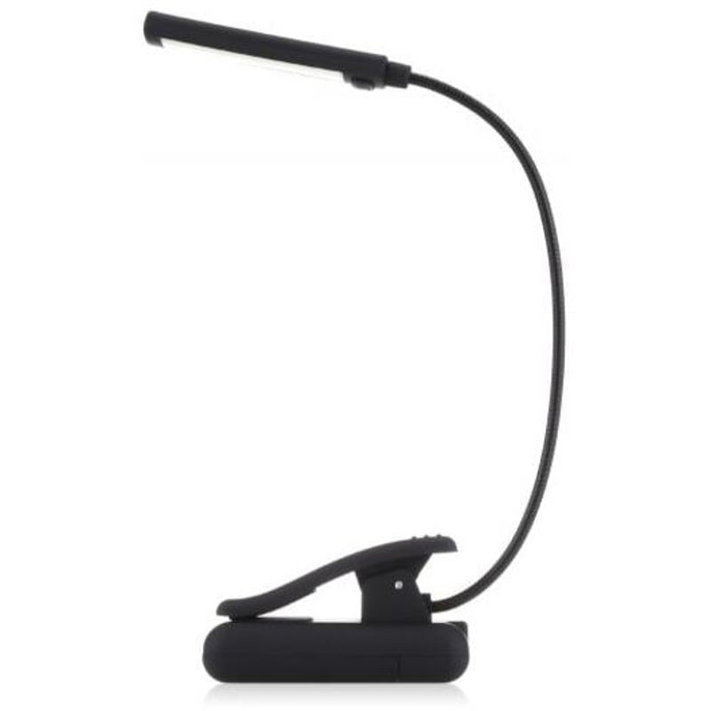 Portable Clip On Book Lamp Flexible Light For Kids Reading Black