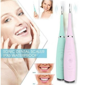 Portable Electric Sonic Tooth Cleaner Multi Function Toothbrush Calculus Remover Whiten Teeth Blue