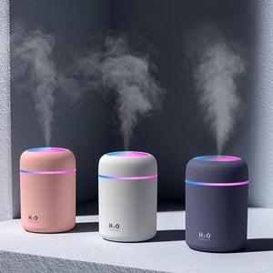 Portable H2o Ultrasonic Air Humidifier Essential Oils Romantic Night Light