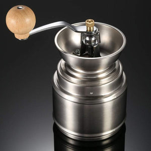 Hand Crank Coffee Grinder Manual With Adjustable Burr Stainless Steel Bean Pepper Mill Tool