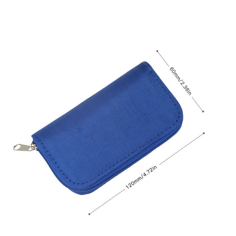 Portable Memory Cards Storage Bag Pouch Holder Zippered Carrying Case Organizer