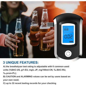 Breathalysers Portable Mini Alcohol Tester With Digital Lcd Display