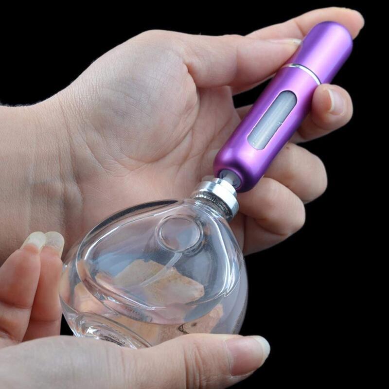 Bottle Traps Portable Mini Refillable Perfume Atomizer High Grade Electroplated Aluminium Small Empty Spray