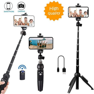 Portable Selfie Stick Phone Tripod With Wireless Remote Shutter Mobile Accessories