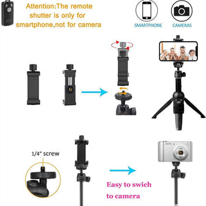 Portable Selfie Stick Phone Tripod With Wireless Remote Shutter Mobile Accessories