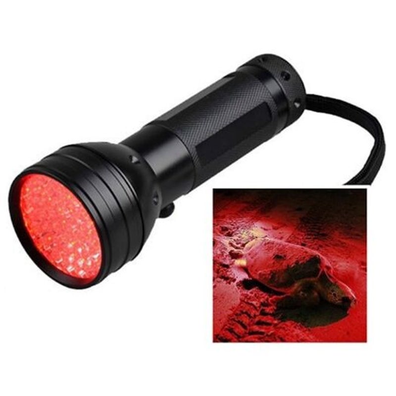 Portable Special Red Light Flashlight Signal Lamp Black