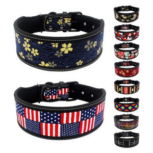 Printed Adjustable Stylish Dog Collars