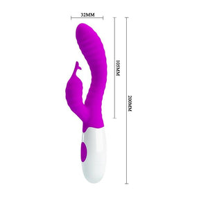 House Of Dasein Pretty Love Silicone Rabbit Vibrator Double Clitoris G Spot Stimulation Women