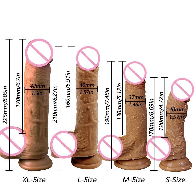 House Of Dasein Super Soft Realistic Penis Dildo Suction Cup Dong Small / Medium Large