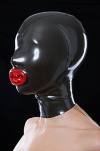 Latex Mouth Condom Rubber Hood Mask Bdsm Fetish Restraints