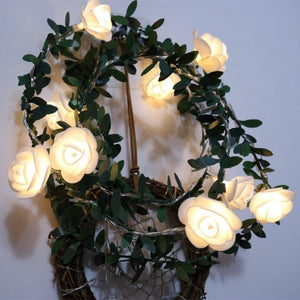 10 / 20 40Leds Rose Flower Fairy String Lights Battery Powered