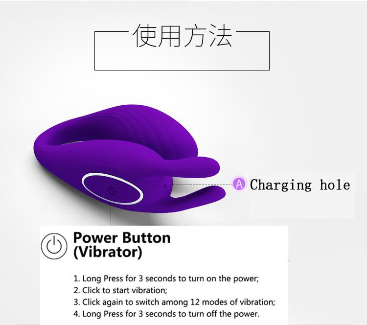 House Of Dasein Pretty Love 12 Speed Rabbit Vibrator U Type Remote Couples Wearable