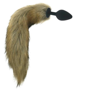 House Of Dasein Brown Fox Tail Stainless Steel Anal Butt Plug Pet Play Bdsm