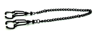 House Of Dasein Black Metal Nipple Clamps Chain Breast Bondage Bdsm Kink Fetish Restraints