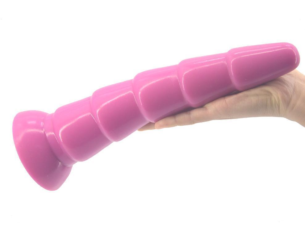 Faak 26.7Cm 10.5Inch Silicone Dildo Dong Sex Toy 5.6Cm Thick Butt Plug Pink