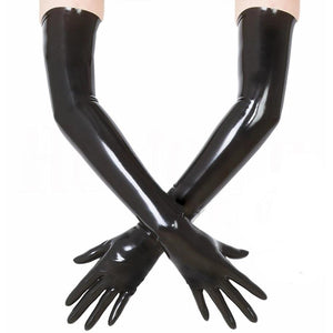 Black Red Pink Latex Long Gloves Fetish Clothing Bdsm Kink Dominatrix Mistress