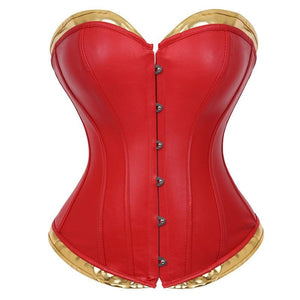 House Of Dasein Wonder Woman Faux Leather Corset Costume With Blue Pants Cosplay Superhero