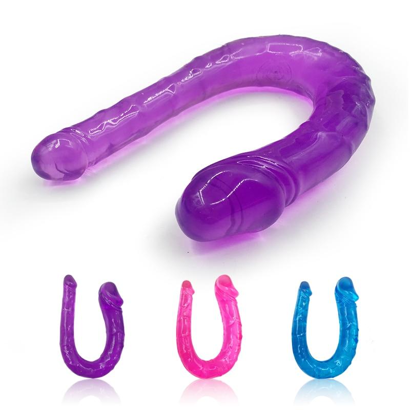 House Of Dasein Colorful Double Ended Bdsm Dildo Soft Jelly Anal Plug Couples