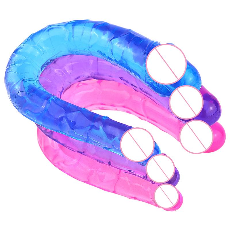 House Of Dasein Colorful Double Ended Bdsm Dildo Soft Jelly Anal Plug Couples