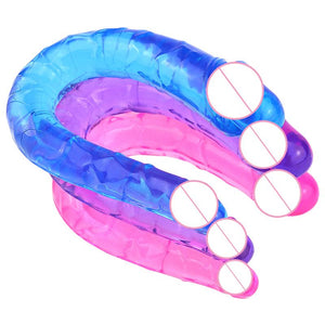 House Of Dasein Colorful Double Ended Bdsm Dildo Soft Jelly Anal Plug Couples