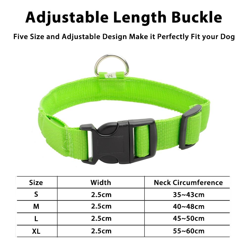 Novelty Safety Usb Charging Led Dog Collar Puppies Walking Light Up