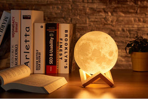 3D Rechargeable Moon Night Light Remote Led Lamp