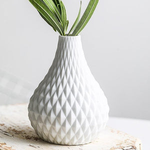 White Teardrop Vase Simple Home Decor