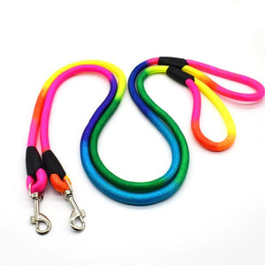 Durable Nylon Rainbow 1.2M Dog Leash Pet Walking Equipment