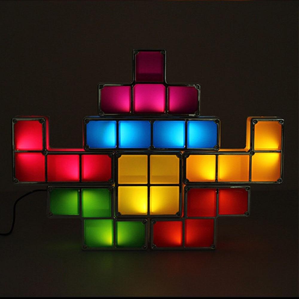 Tetris Puzzle Light Stackable Led Block Lamp Night Novelty Gift