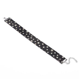 House Of Dasein Day Collar Blue Star Choker Distressed Denim Necklace Fetish Kink