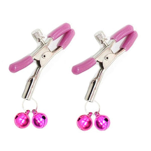 House Of Dasein Pink Double Bells Adjustable Nipple Clamps Bondage Restraints Bdsm Kink Fetish