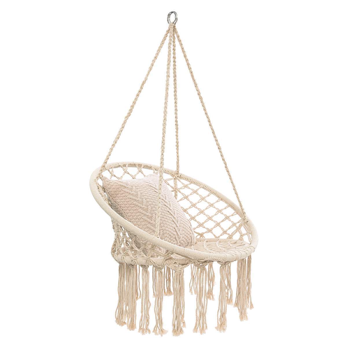 Macrame Hammock Chair Swinging Indoor Outdoor