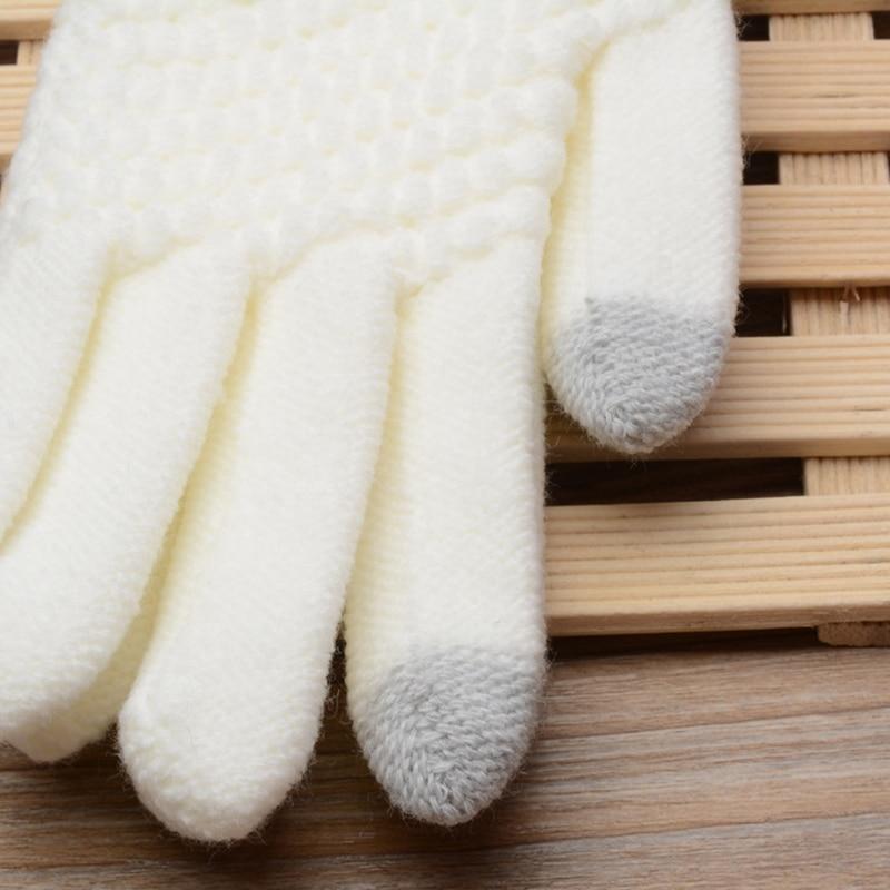 Smart Touchscreen Cashmere Knitted Winter Gloves Women